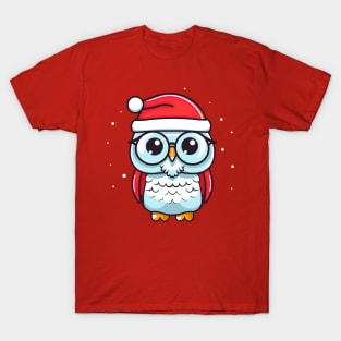 Cute Owl Santa Claus T-Shirt